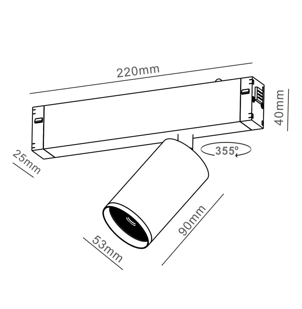Трековый светильник IMEX IL.0050.5010-GU10-WH в Санкт-Петербурге