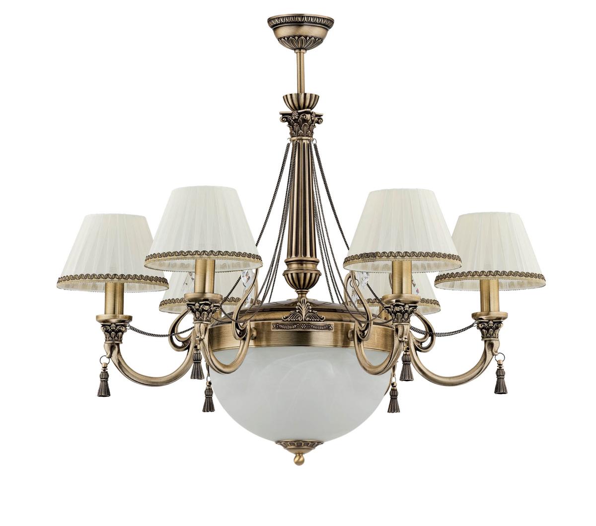 Подвесная люстра Kutek Roma Abazur ROM-ZW-6+1 (P/A) в #REGION_NAME_DECLINE_PP#