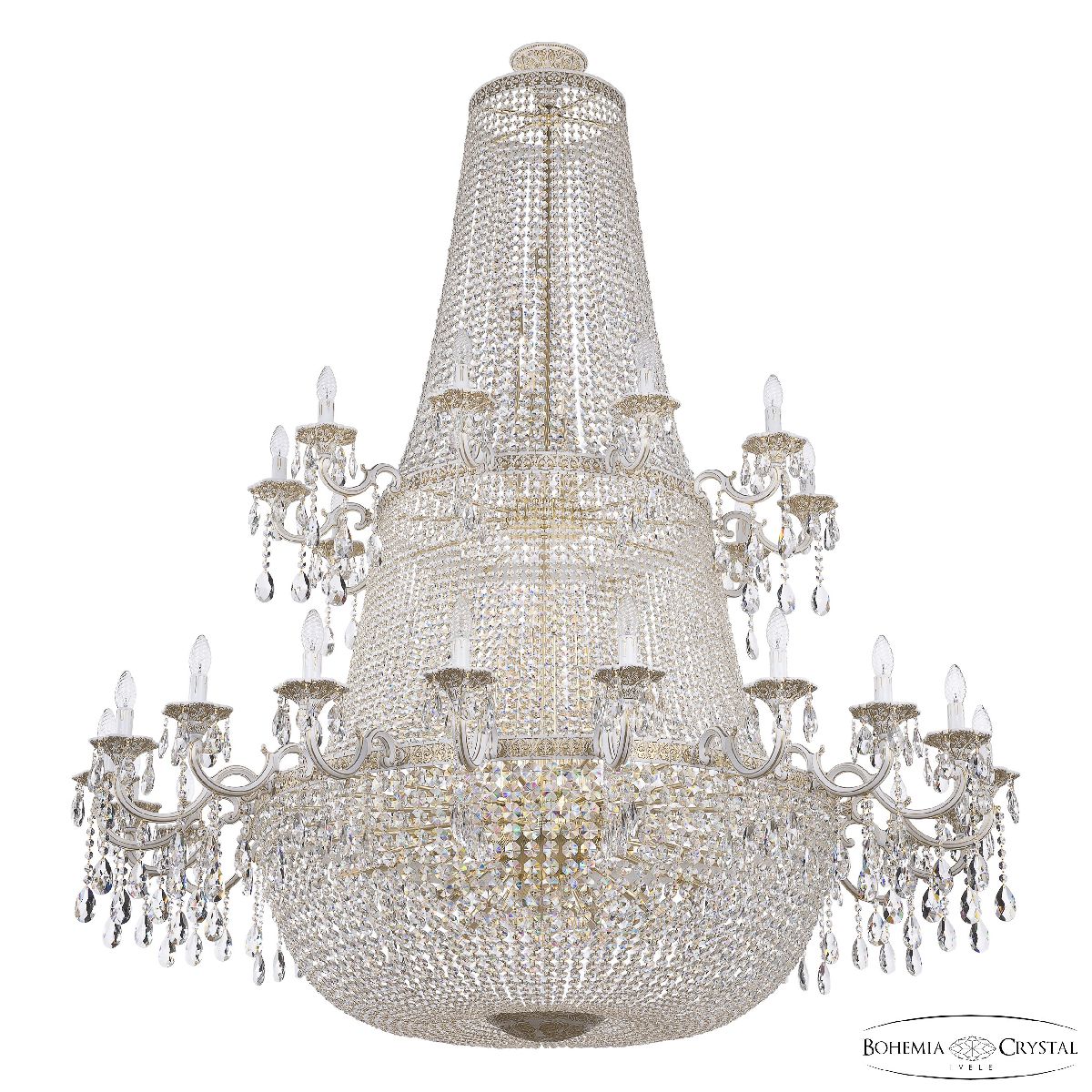 Подвесная люстра Bohemia Ivele Crystal AL2210H201/20+10/162FL/2D/Y1 AGB в Санкт-Петербурге