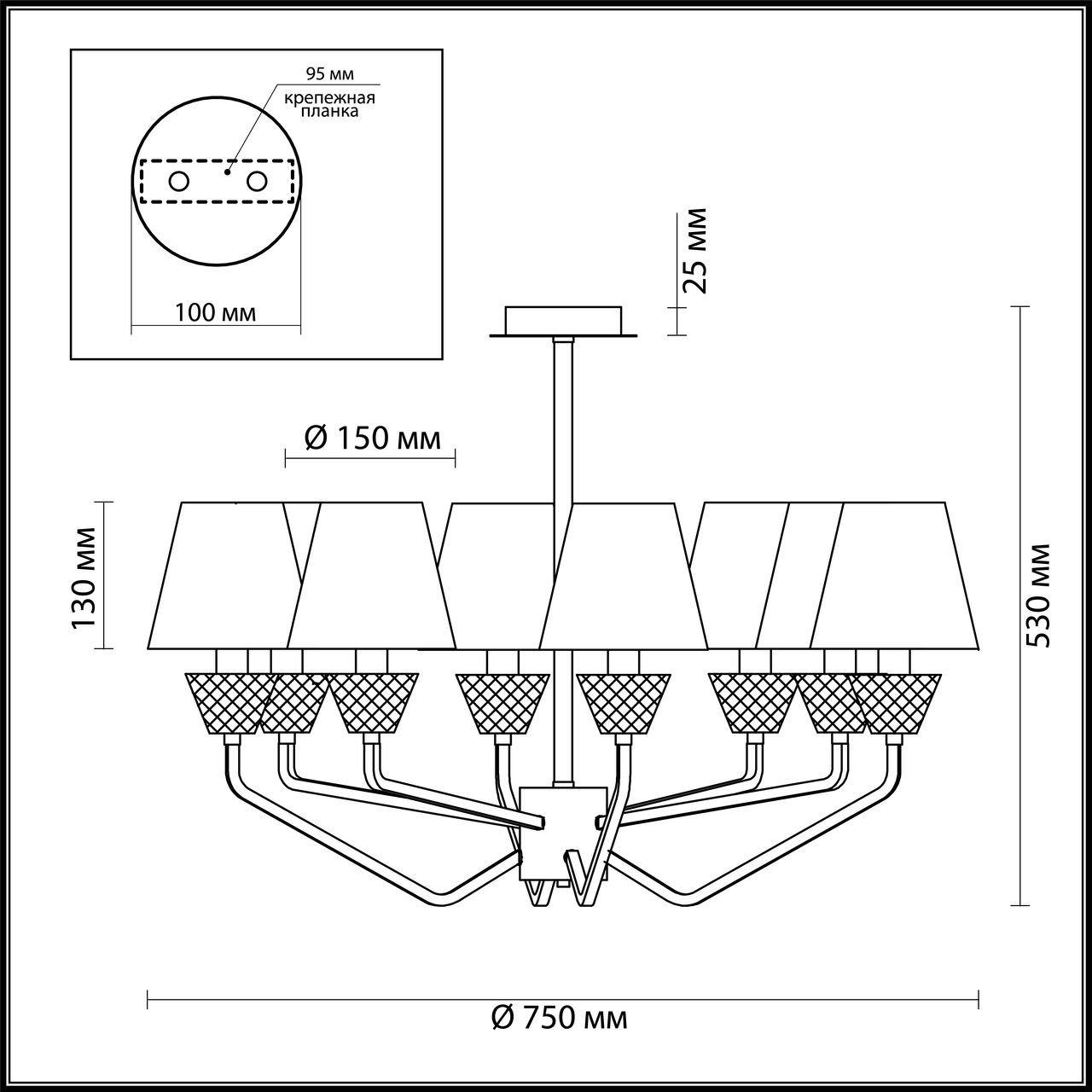 Подвесная люстра Lumion Abigail 4433/8C в Санкт-Петербурге