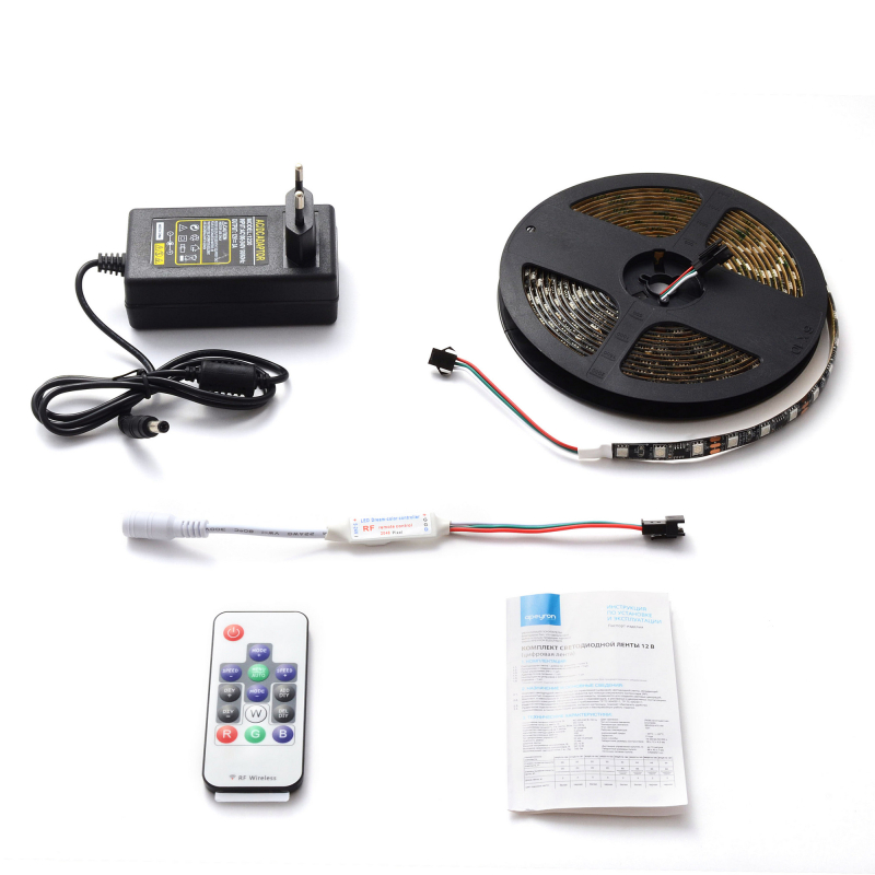 Комплект цифровой светодиодной ленты Apeyron 12В 5050 14,4Вт/м RGB 5м IP65 87ЦЛ в Санкт-Петербурге