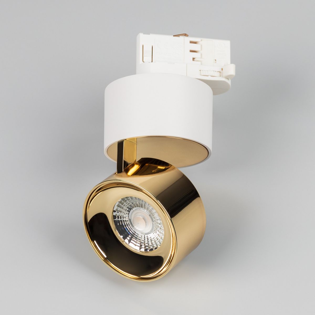 Трековый трехфазный светильник Arlight SP-PLURIO-TRACK-4TR-R77-9W Day4000 (WH-BRS, 36 deg, 230V) (IP20 Металл) 038100 в Санкт-Петербурге