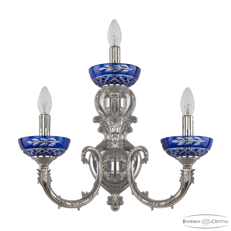 Бра Bohemia Ivele Crystal Florence 7109B16/2+1/210 Ni P Clear-Blue/H-1J в Санкт-Петербурге