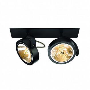 Встраиваемый спот SLV KALU RECESSED 2 QRB111 2х50Вт матовый черный 113410 в Санкт-Петербурге