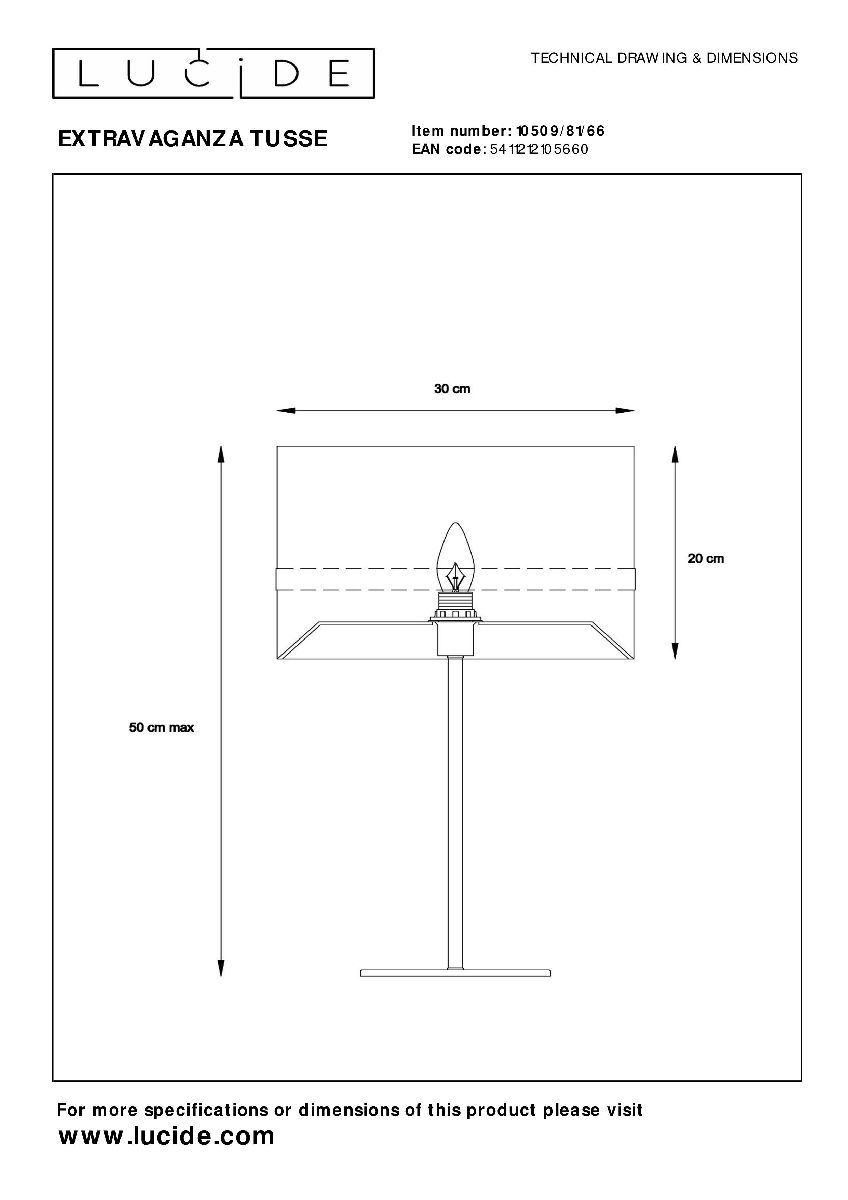 Настольная лампа Lucide Extravaganza Tusse 10509/81/66 в Санкт-Петербурге