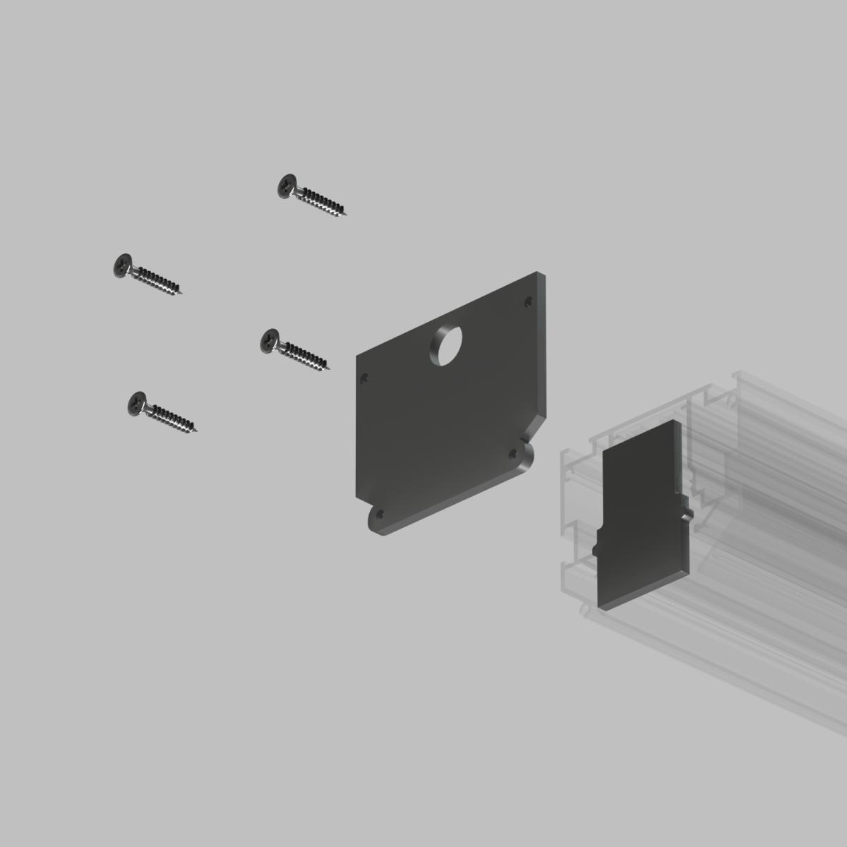 Комплект торцевых заглушек Denkirs TR2025-BK в Санкт-Петербурге