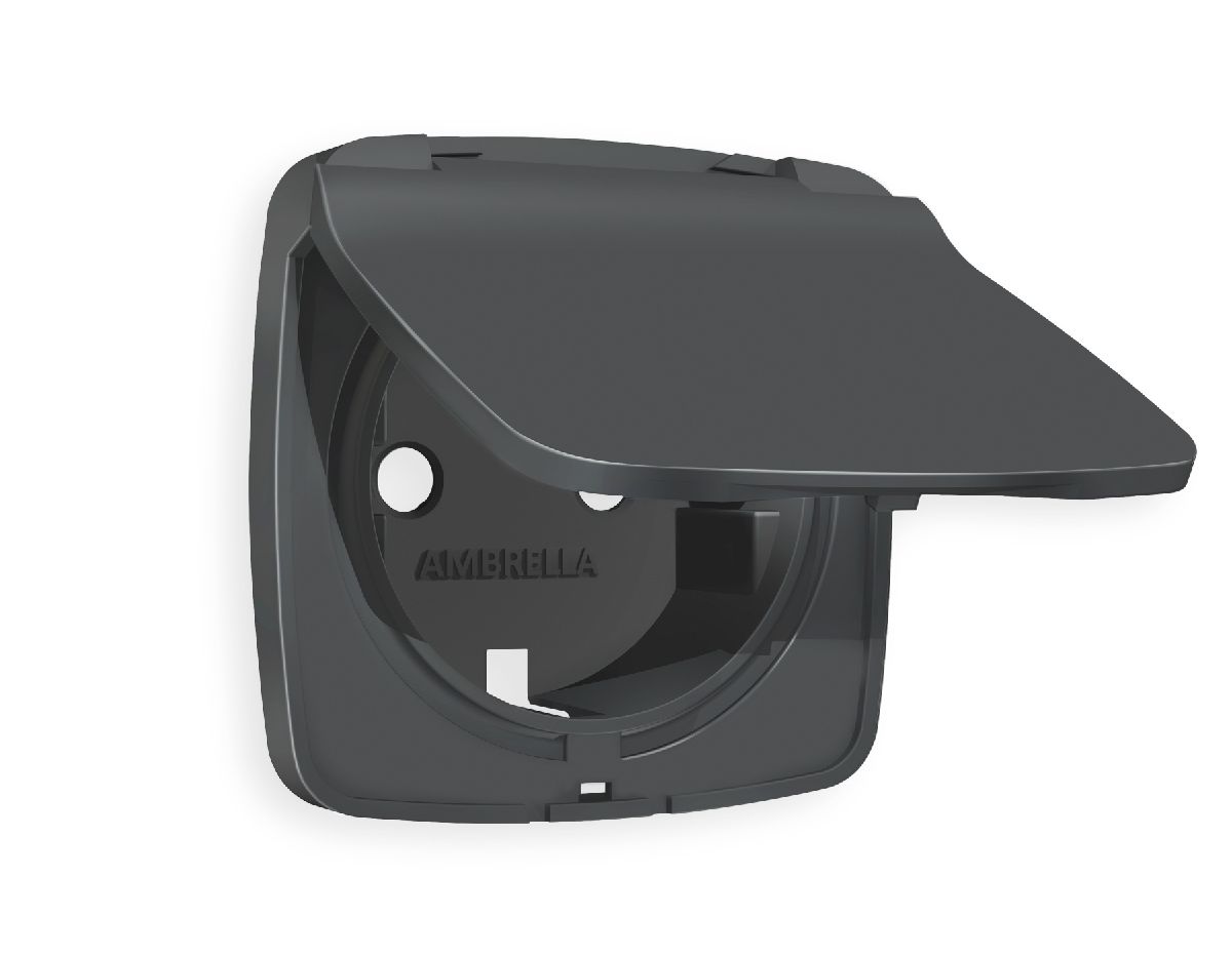 Лицевая панель для розетки с/з со шторками и крышкой Ambrella Volt Omega OP9080 в Санкт-Петербурге