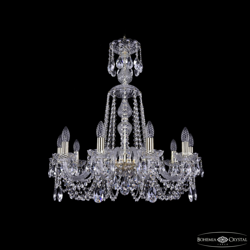 Подвесная люстра Bohemia Ivele Crystal 1402/10/240/XL-73 G в Санкт-Петербурге