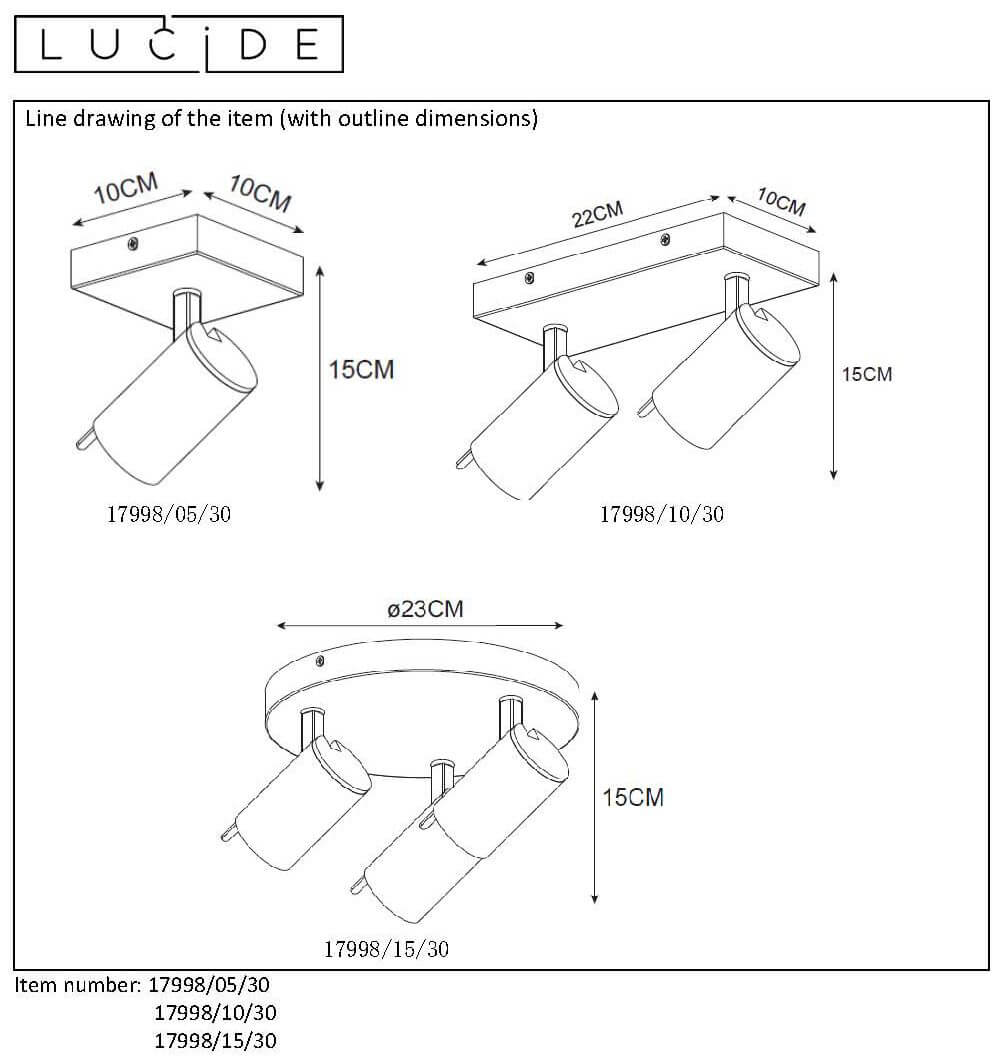 Спот Lucide GRONY 17998/05/30 в Санкт-Петербурге