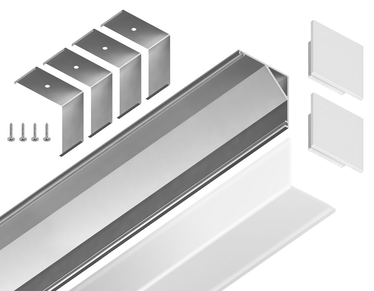 Алюминиевый угловой профиль Ambrella Light Alum Profile GP2150AL в Санкт-Петербурге