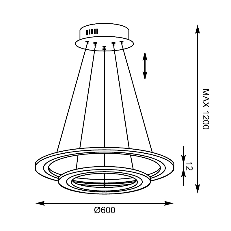 Подвесная люстра Zumaline FLAT CIRCLE L-CD-660-BL в Санкт-Петербурге