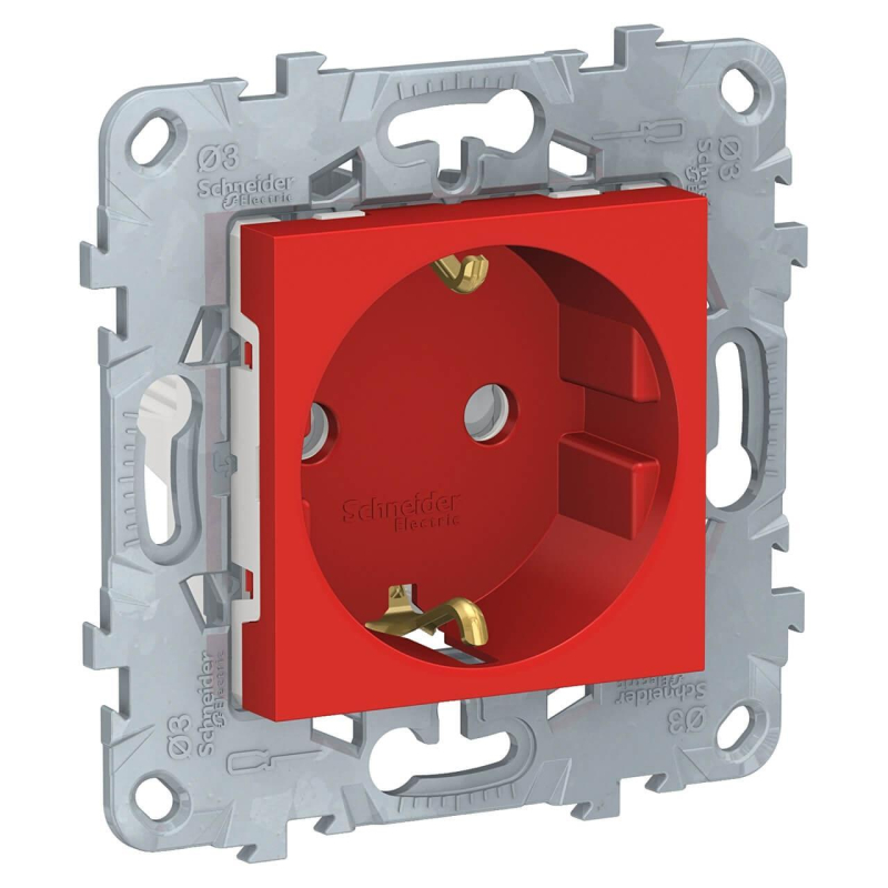 Розетка Schneider Electric Unica New с/з со шторками 16A 250V NU503703 в Санкт-Петербурге