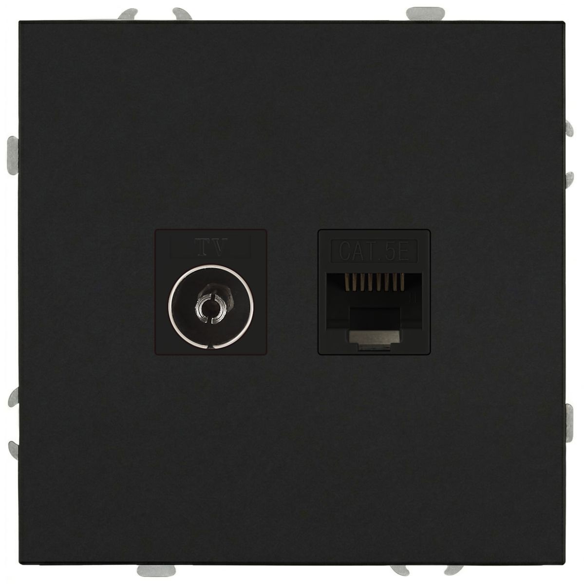 Розетка Эра Galaxy 15-3110-05 комбинированная RJ45+TV IP20 антрацит Б0070784 в Санкт-Петербурге