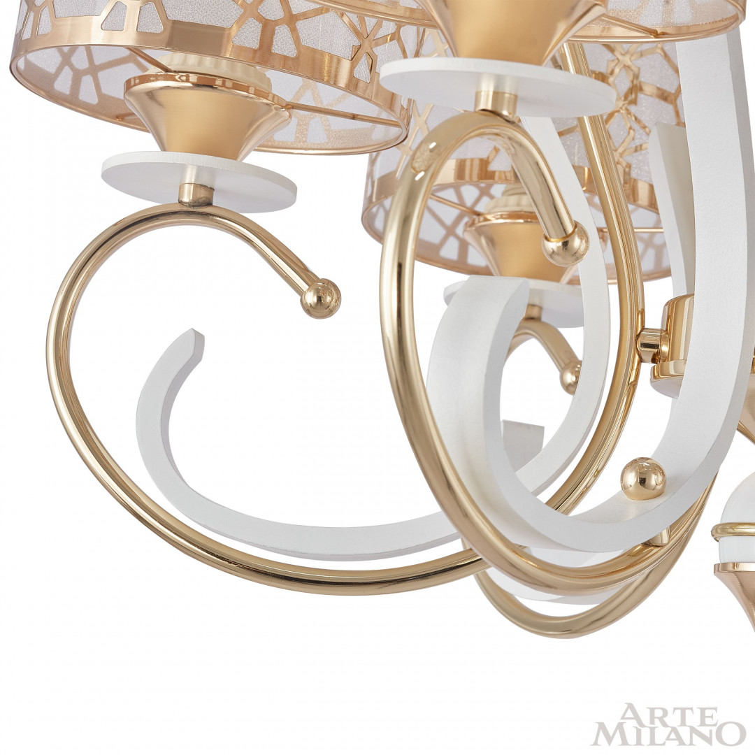 Подвесная люстра Arte Milano Florentia-1237 301237/6 Wh/Gd в #REGION_NAME_DECLINE_PP#