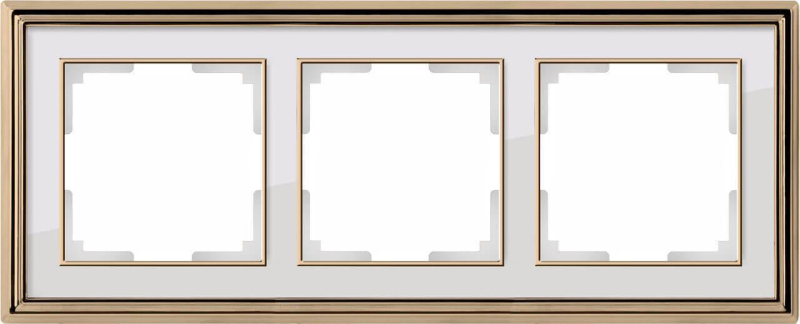 Рамка Werkel Palacio на 3 поста золото/белый WL17-Frame-03 4690389103674 в #REGION_NAME_DECLINE_PP#