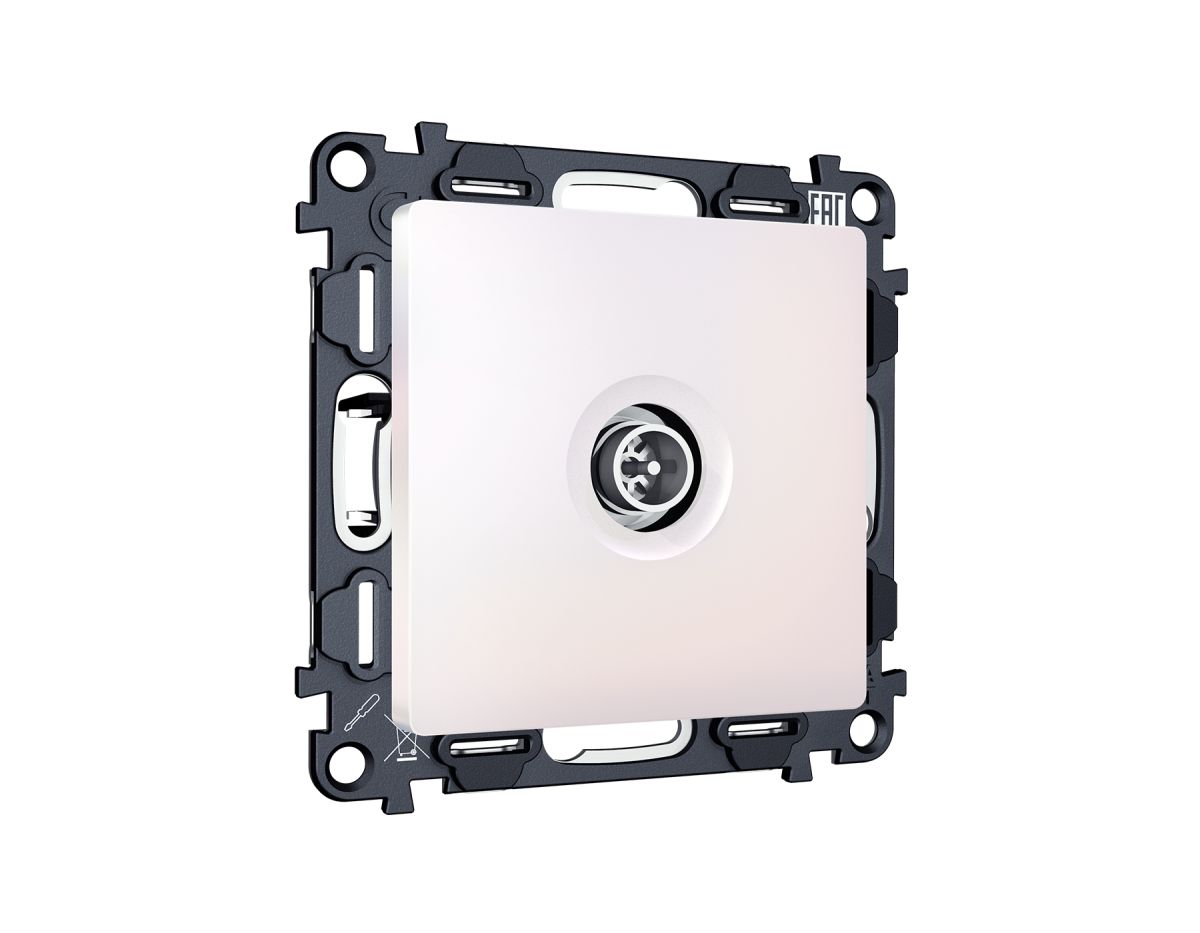 Комплект механизма TV розетки оконечной экранированной 5-1000MHz 3dB Alfa Жемчуг Quant Ambrella Volt MA213005 (AP2130, VM199) в #REGION_NAME_DECLINE_PP#