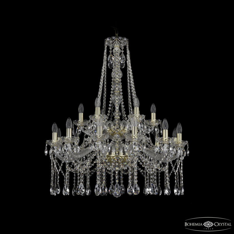 Подвесная люстра Bohemia Ivele Crystal 1413/12+6/300/h-96/2d G в Санкт-Петербурге