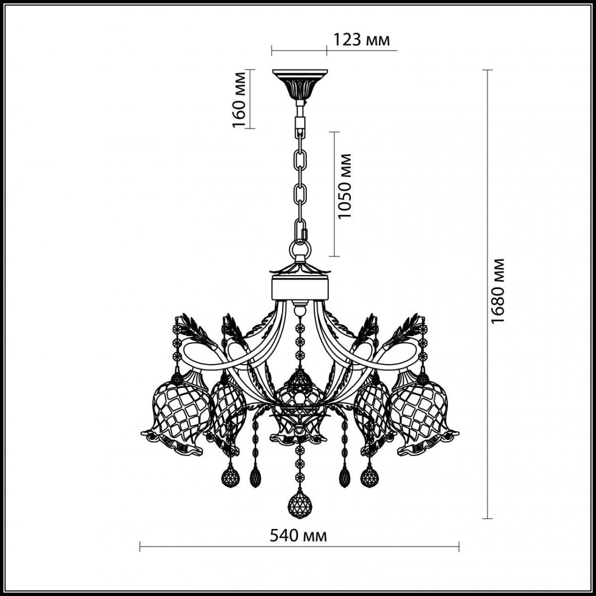 Подвесная люстра Odeon Light Timora 2883/5 в Санкт-Петербурге