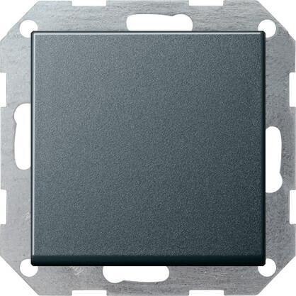 Выключатель кнопочный одноклавишный перекрестный Gira System 55 10A 250V антрацит 012728 в Санкт-Петербурге