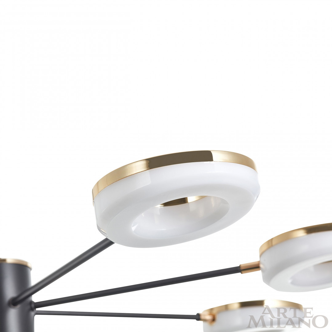 Люстра на штанге Arte Milano Ferrara 277499/8 BK/GD в #REGION_NAME_DECLINE_PP#