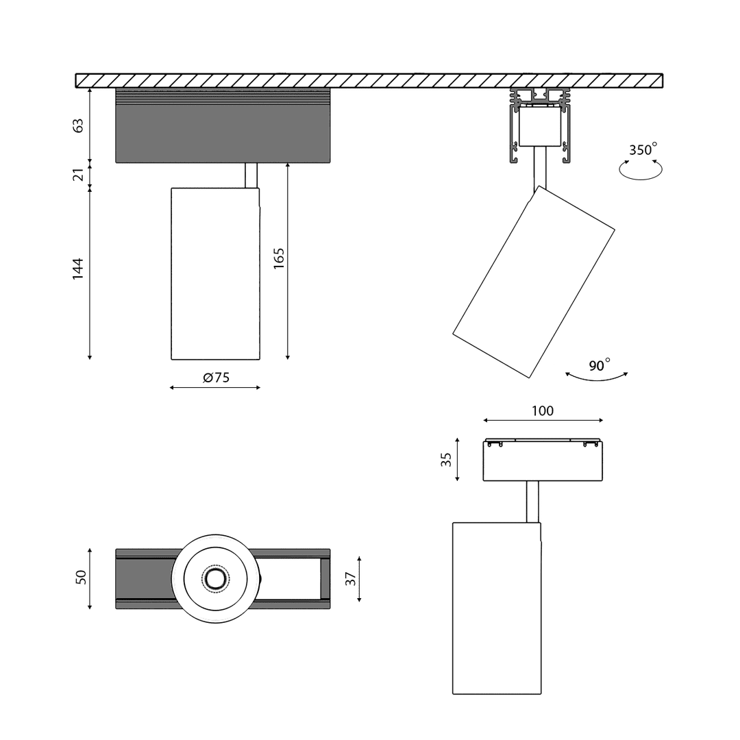 Трековый светильник DesignLed SY-601202-BL-20-36-NW 004835 в Санкт-Петербурге