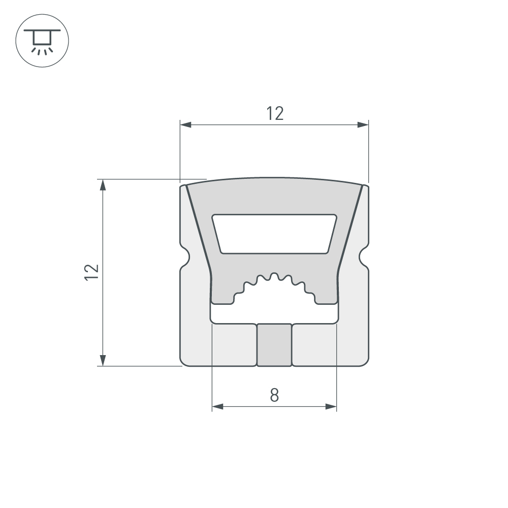 Силиконовый профиль Arlight WPH-FLEX-1212-TOP-S8-5m WHITE 040285 в Санкт-Петербурге