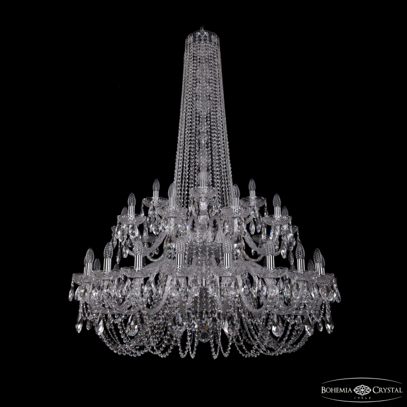 Подвесная люстра Bohemia Ivele Crystal 1402/20+10+5/400/h-160/2d Ni в Санкт-Петербурге