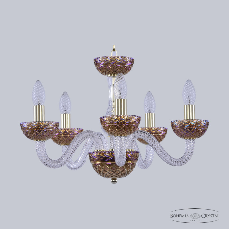 Подвесная люстра Bohemia Ivele Crystal 1310/5/165 G Cl/Shampan/M-1F в Санкт-Петербурге