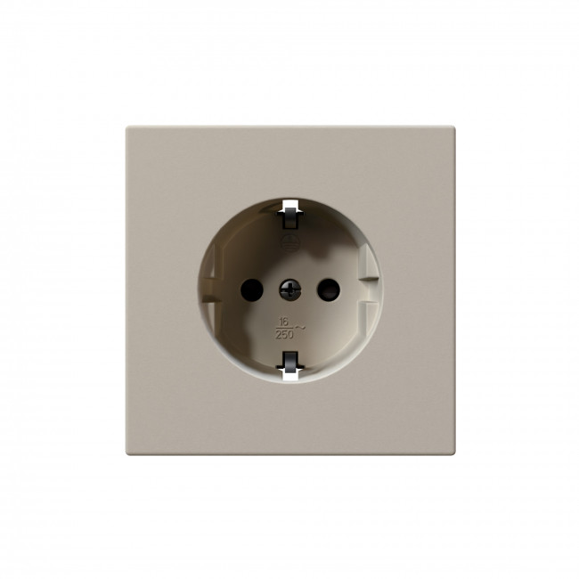 Розетка SCHUKO с защитными шторками 16A 250V 2P+T, цвет Сахара Jasmart FD5501SH в Санкт-Петербурге