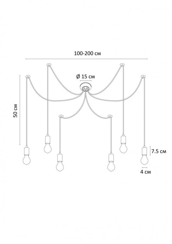 Подвесная люстра лофт ARTE Lamp A4322SP-6RD в Санкт-Петербурге