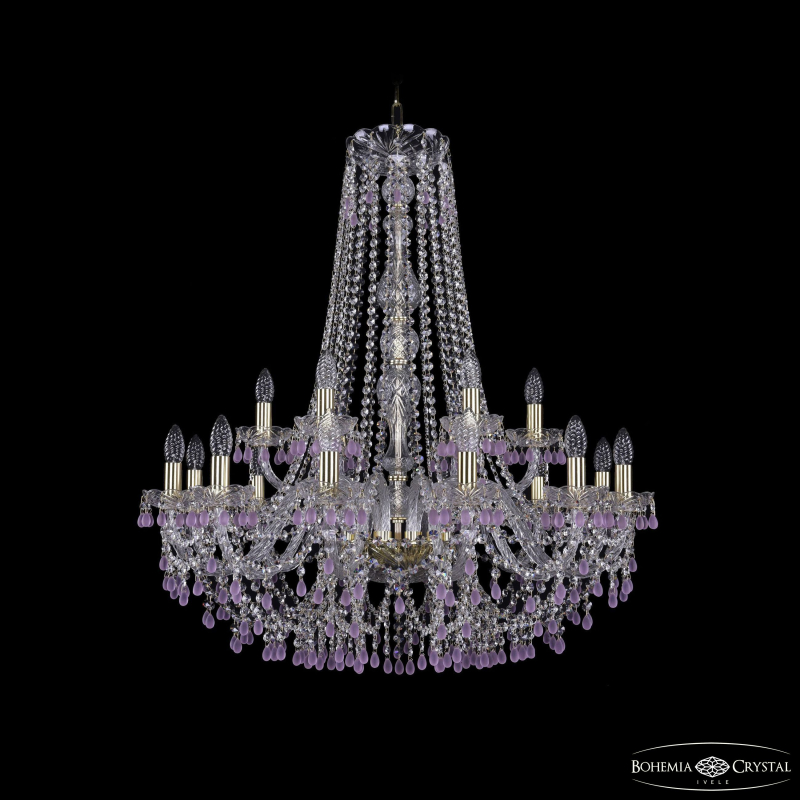 Подвесная люстра Bohemia Ivele Crystal 1410/12+6/300/h-95 G V7010 в Санкт-Петербурге