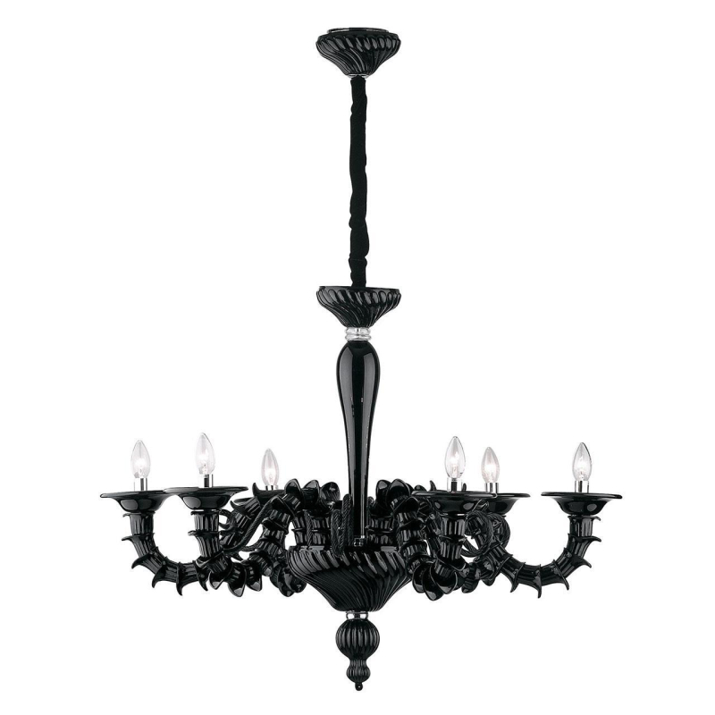 Подвесная люстра Ideal Lux Ca Rezzonico SP6 Nero 007724 в #REGION_NAME_DECLINE_PP#