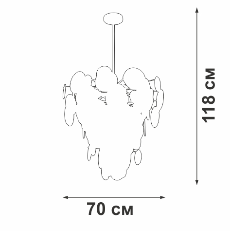 Люстра на штанге Vitaluce V5802-8/8PL в Санкт-Петербурге