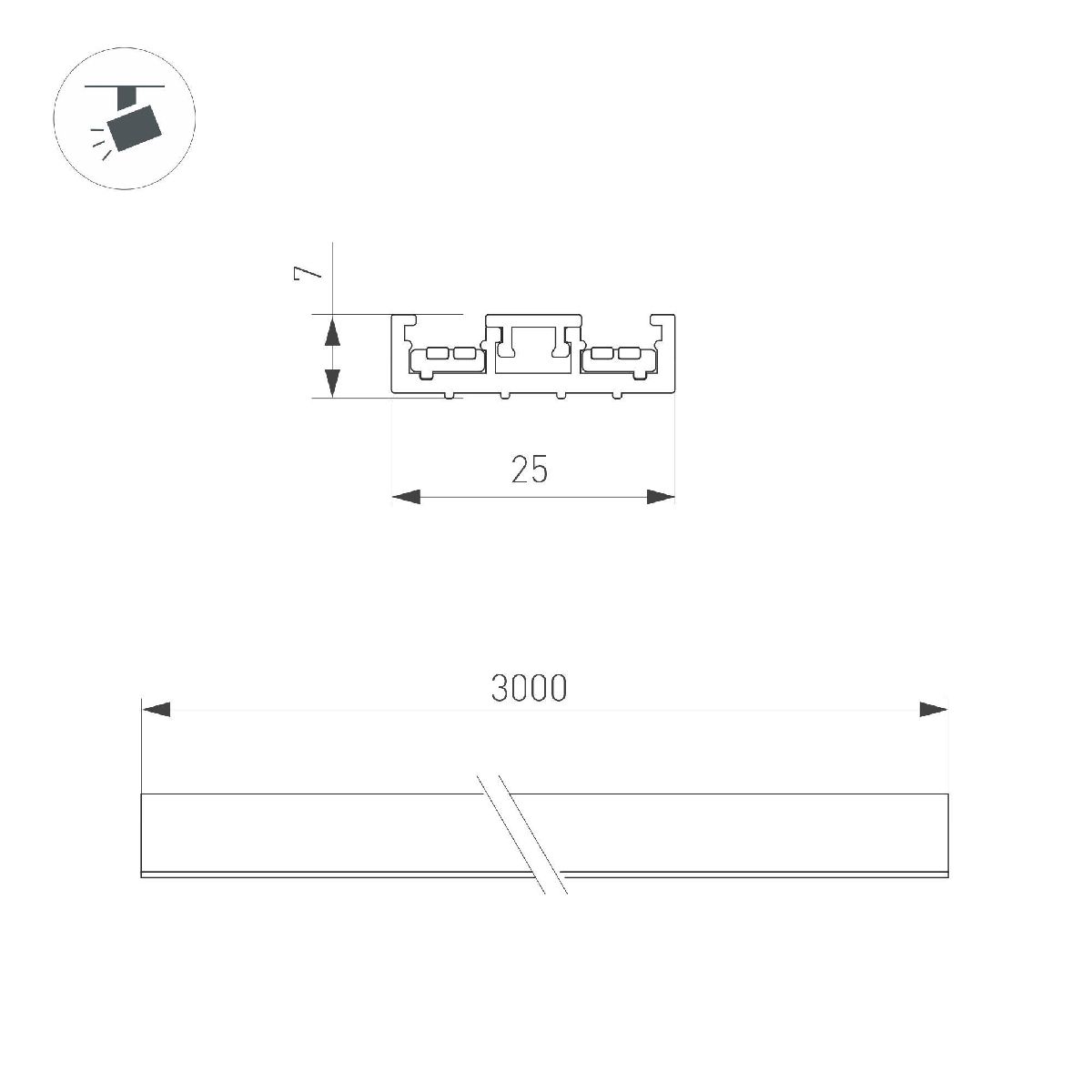 Шинопровод Arlight MAG-VIBE-TRACK-257-3000 (WH) 044506 в Санкт-Петербурге