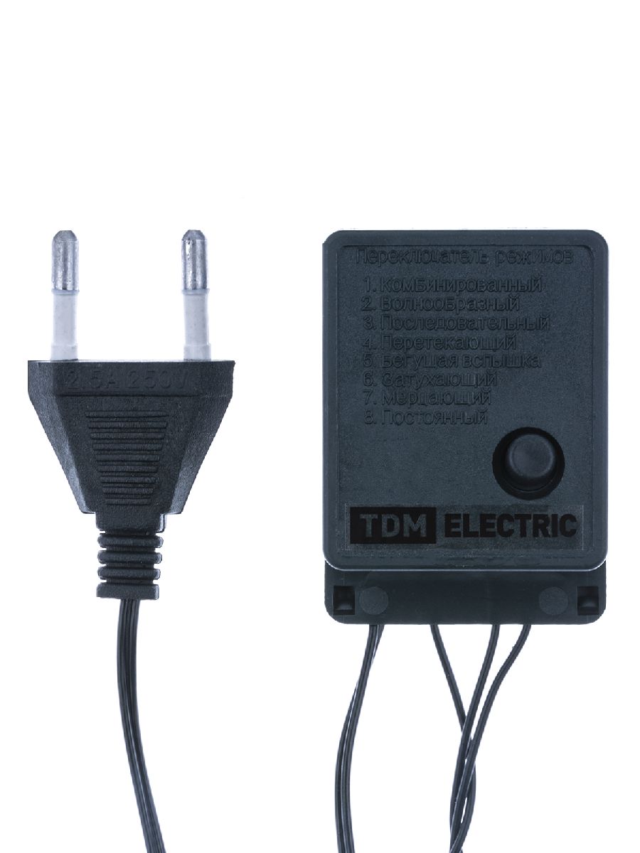 Светодиодная гирлянда TDM Electric МГ 200 220V разноцветная 8 режимов SQ0361-0006 в Санкт-Петербурге