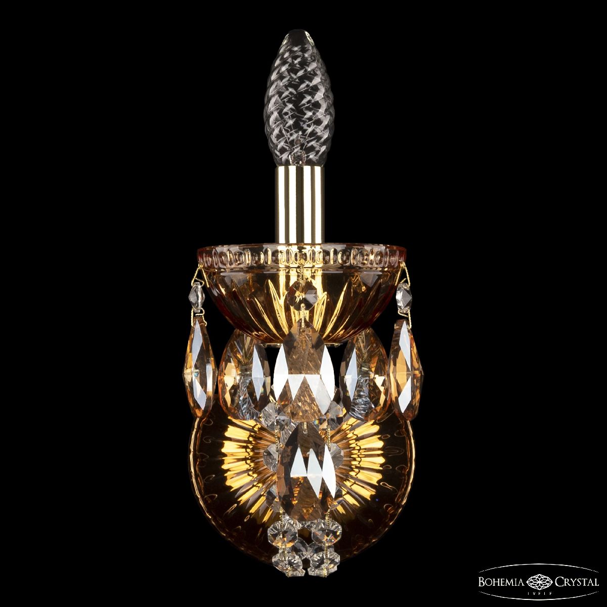 Бра Bohemia Ivele Crystal 5402B/1/141 G Amber/M-1G K721 в Санкт-Петербурге