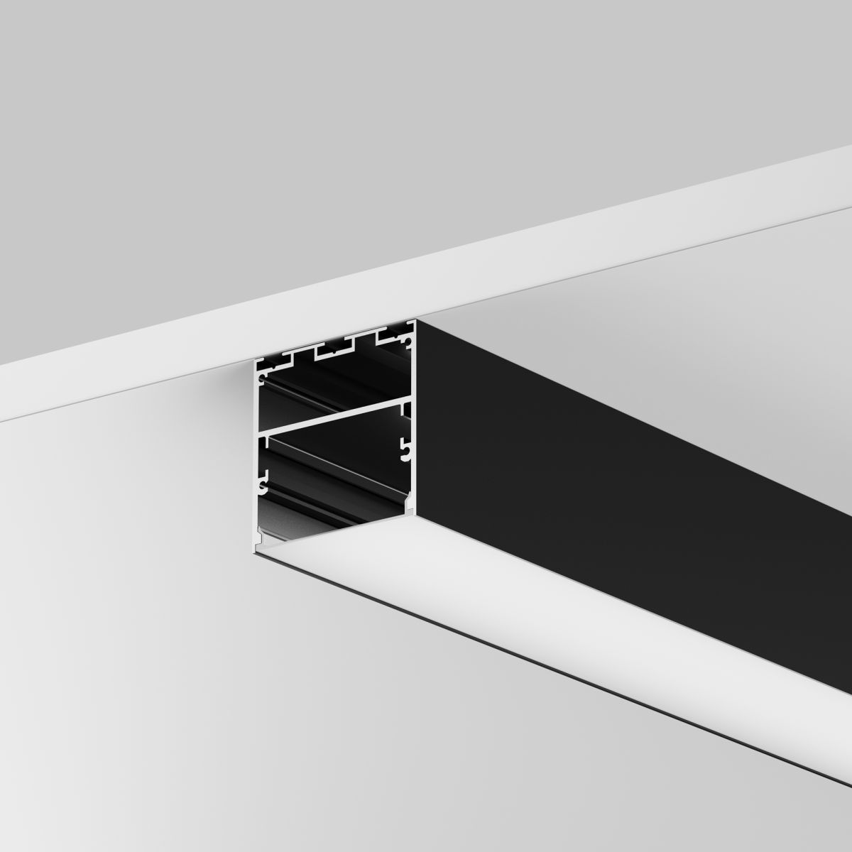 Алюминиевый профиль накладной-подвесной 50x50 Maytoni Led Strip ALM-5050T-B-3M 633009 в Санкт-Петербурге