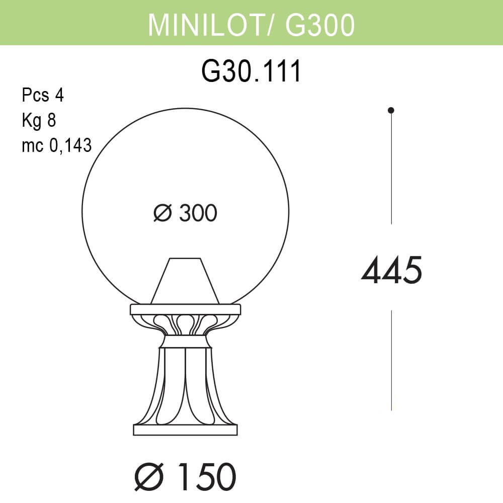 Уличный светильник Fumagalli Minilot/G300 G30.111.000.AXE27 в Санкт-Петербурге