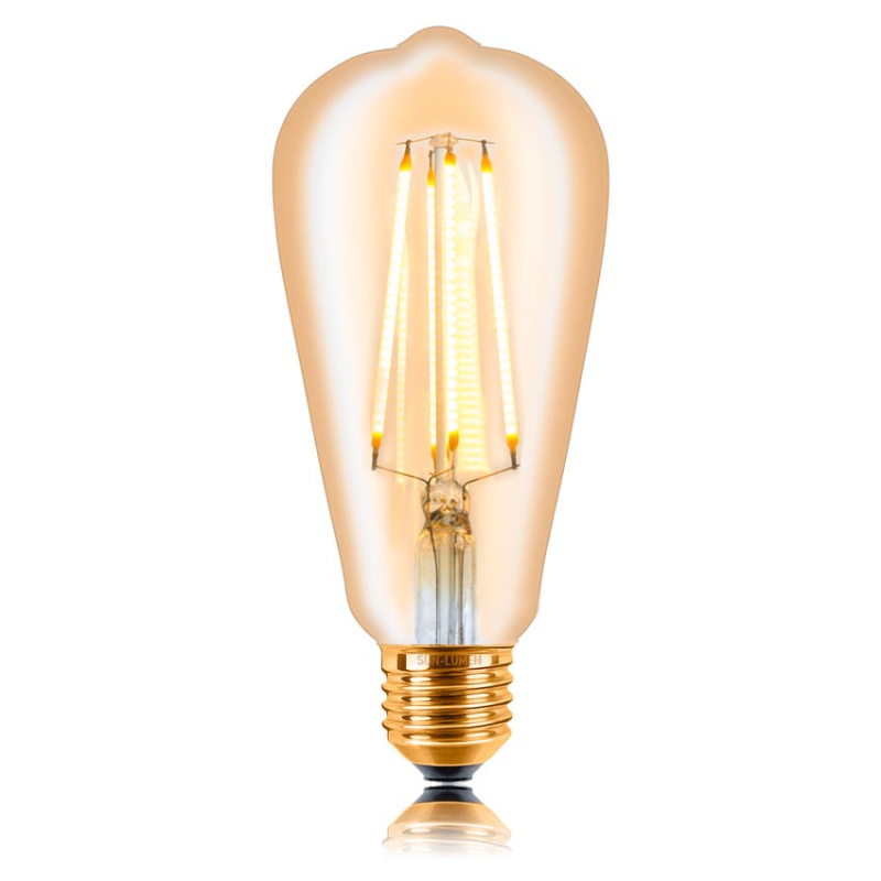 Лампа светодиодная филаментная диммируемая Sun Lumen E27 4W 2200K золотая 057080 в Санкт-Петербурге