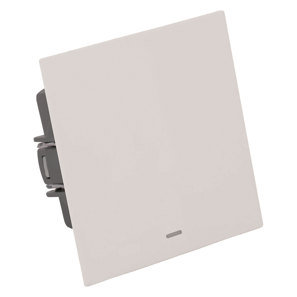 Выключатель 1-клавишный c индикатором (механизм) Stekker Мия 250В 10А RSW10-3101-08 пудровый жемчуг 50475 в Санкт-Петербурге