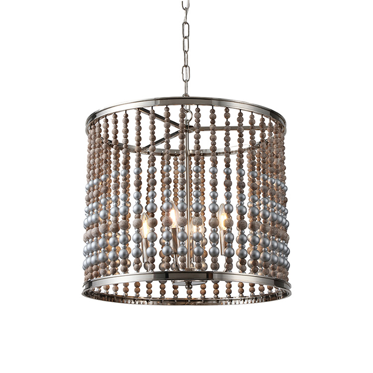 Подвесная люстра Delight Collection Wood Light KW0783P-4 silver в Санкт-Петербурге