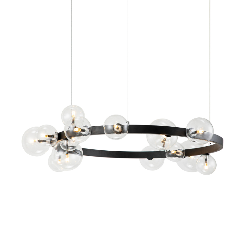 Подвесной светильник Delight Collection Art Deco Bubble 771120 (KM1294P-15 black/clear) в Санкт-Петербурге