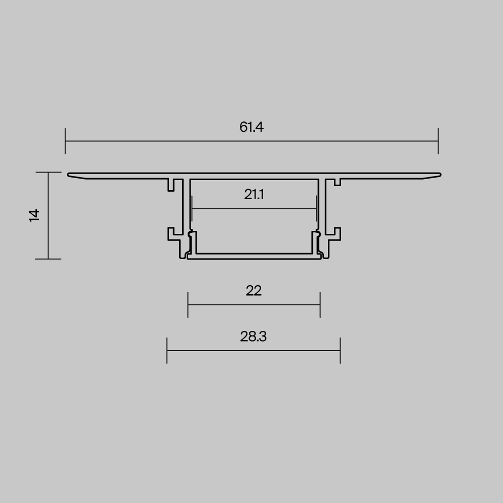 Профиль встраиваемый скрытого монтажа Maytoni Led Strip ALM-6114-S-2M 636019 в #REGION_NAME_DECLINE_PP#