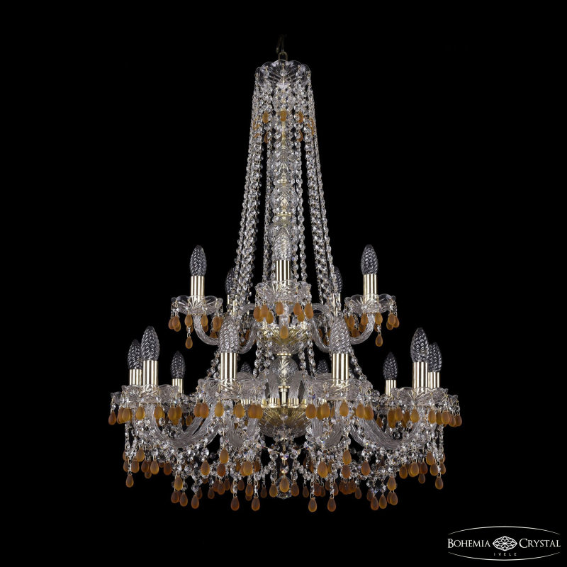 Подвесная люстра Bohemia Ivele Crystal 1410/10+5/240/h-91/2d G V1003 в Санкт-Петербурге