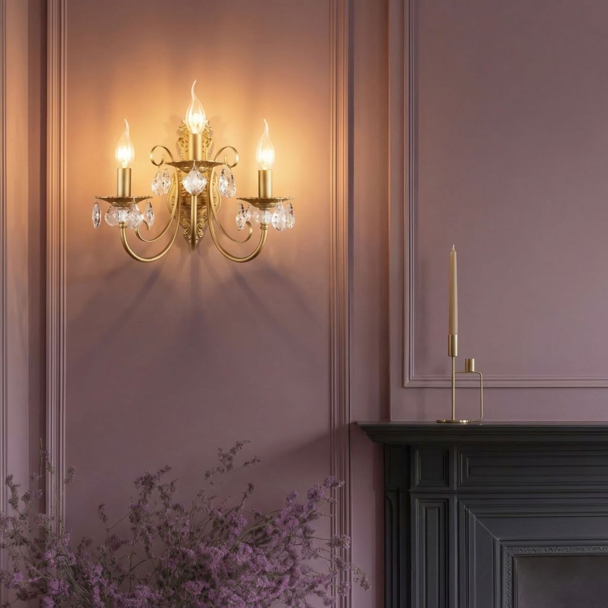 Бра Eurosvet Alda 3305/3  латунь/прозрачный хрусталь Strotskis a072113 в #REGION_NAME_DECLINE_PP#