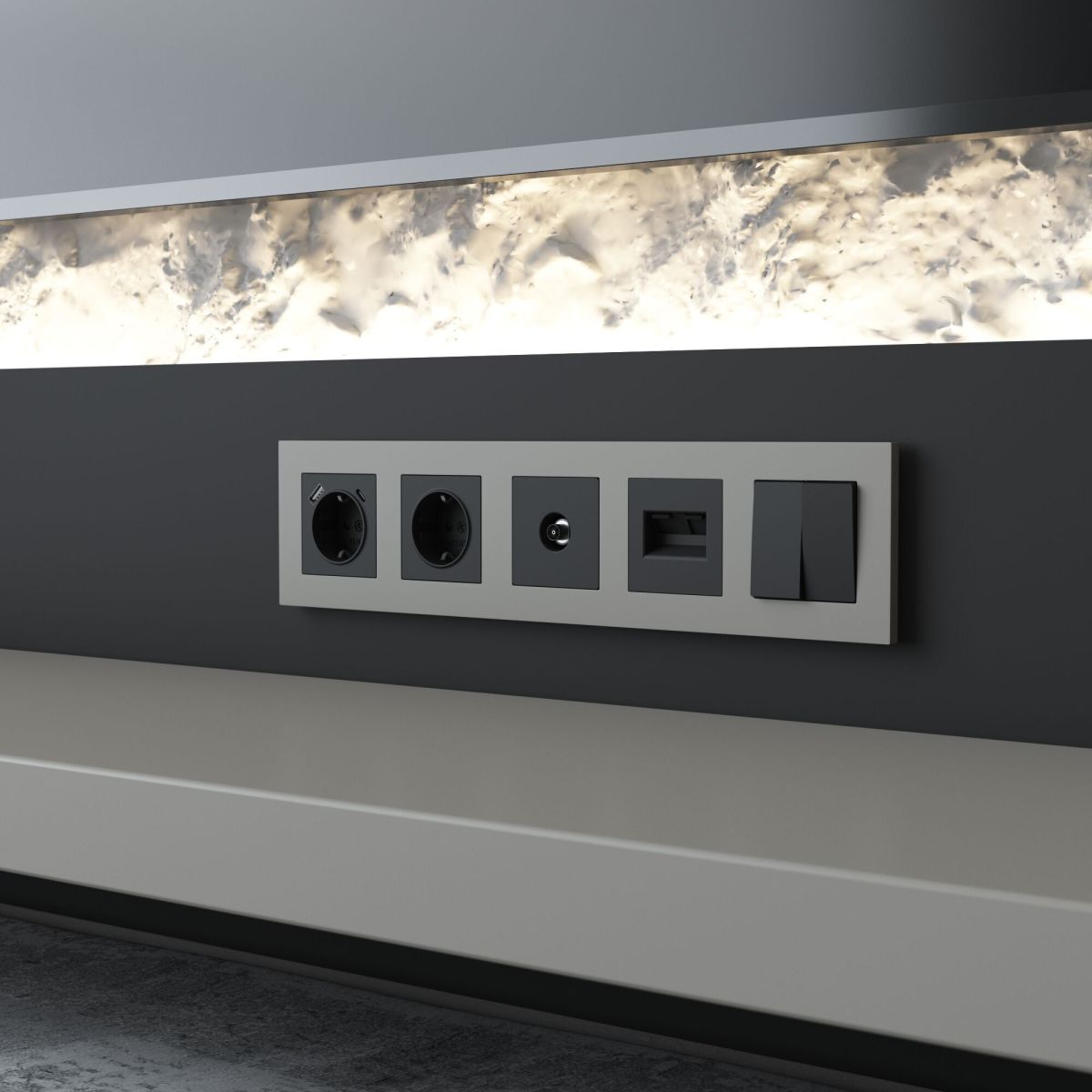 Рамка на 5 постов Werkel Slab (дымчатый софт) W0052917 4690389218477 a071630 в #REGION_NAME_DECLINE_PP#