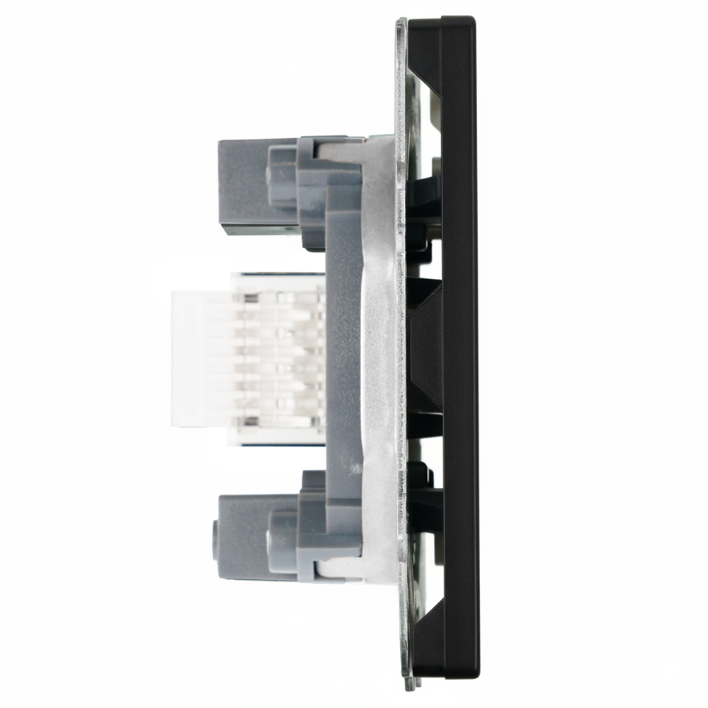 Розетка телефонная 1-местная RJ11 (механизм) Stekker Эмили RST00-5121-05 черный уголь soft touch 50831 в Санкт-Петербурге