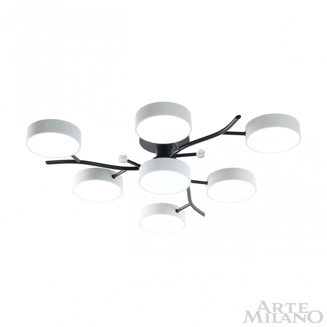 Потолочная люстра Arte Milano Ferrara 256606/6+1 Bk/Wh в Санкт-Петербурге