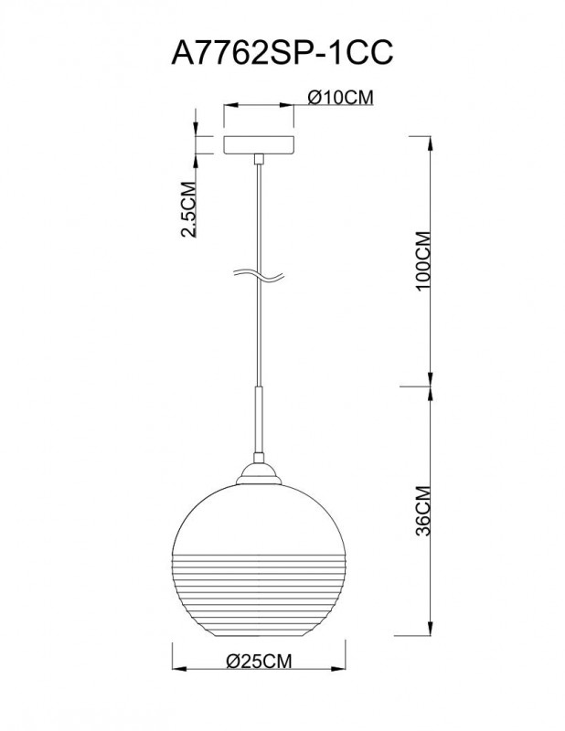 Подвесной светильник ARTE Lamp A7762SP-1CC в Санкт-Петербурге