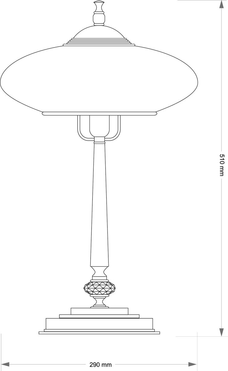 Настольная лампа Kutek San Marino Shade SAN-LG-1(P)CR в #REGION_NAME_DECLINE_PP#